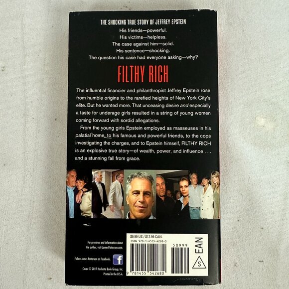 James Patterson Filthy Rich True Crime Thriller Paperback 2017 Jeffrey Epstein - Picture 2 of 3